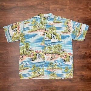 VINTAGE Pineapple Connection by HeyMan Men’s Hawaiian Short Sleeve Size XL